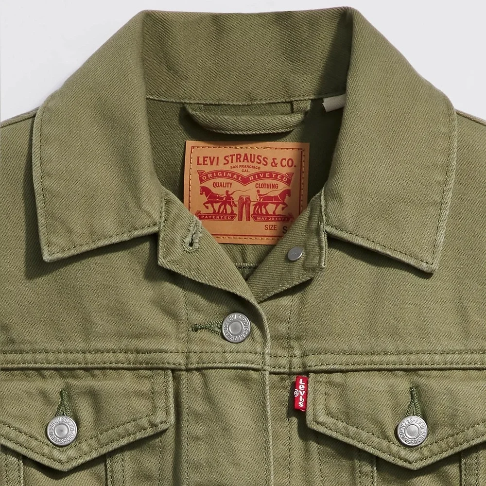 Levi's Olive Green Women's Jean Jacket - Picture 6 of 13